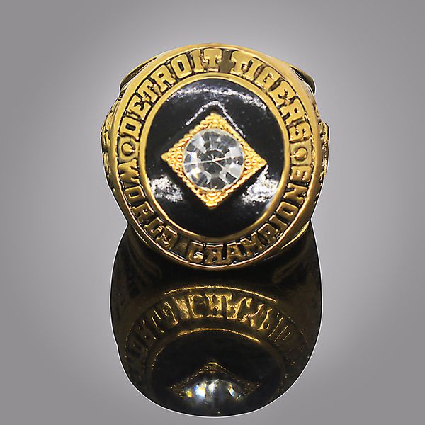 

детройт 1968 тигров world baseball championship ring спорт сувенир вентилятор подарок промотирование оптовой свободная перевозка груз, Golden;silver
