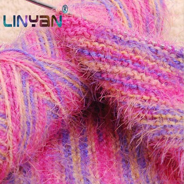 

5 balls * 75g phoenix tail villus thread wool yarn for knitting & crocheting hand knitting & crochet scarf hat line zl4291, Black;white
