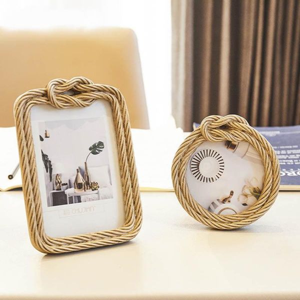 

modern style resin rope p frame creative picture frame wedding p holder home decor deskornaments 4inch 6inch