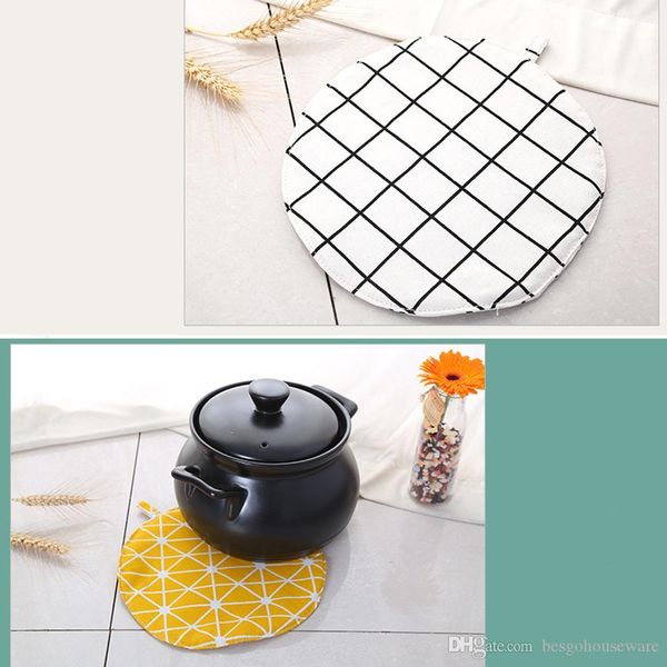 2019 Cotton Round Table Mat Anti Skid Insulation Drink Potholder