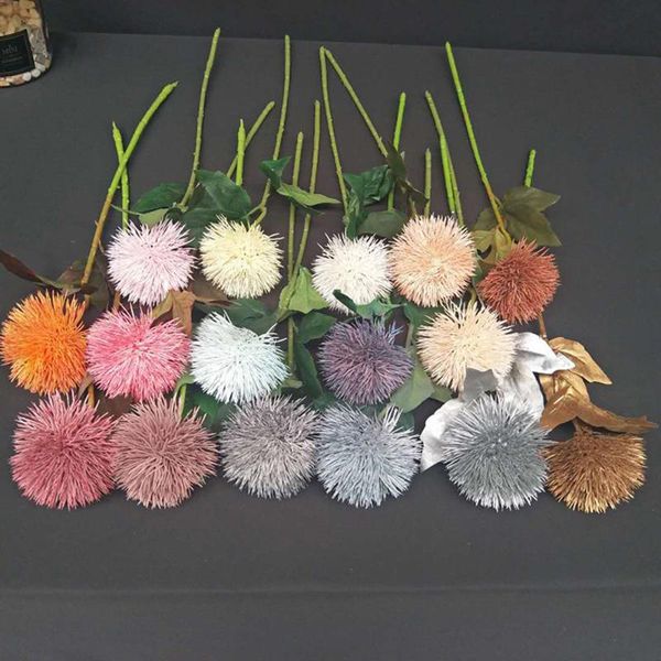 

50cm length artificial flower pompom single soft dandelion rural home decoration garden l diy wedding simulation flowers