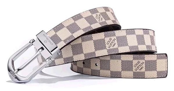 

wholesale high-end quality designer belt classic fashion neutral men and women lv smooth buckle business leisure belt bandwidth 3.8cm, Black;brown