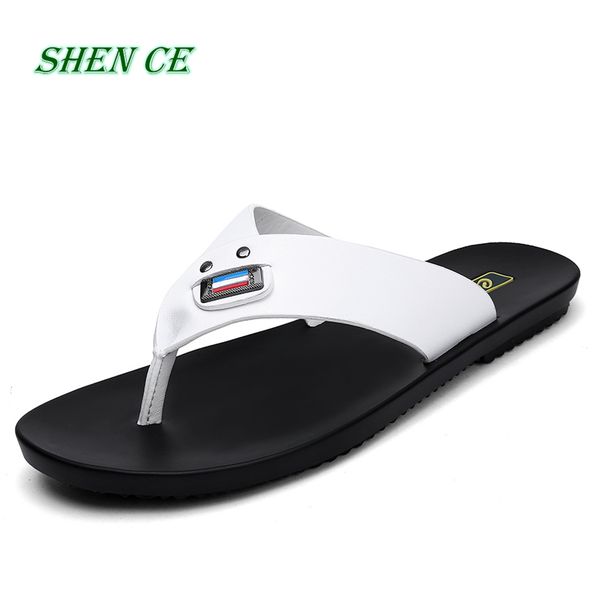 

shen ce new men's casual shoes beach breather sandals male lightweight anti skid outdoor slippers summer zapatos hombre, Black