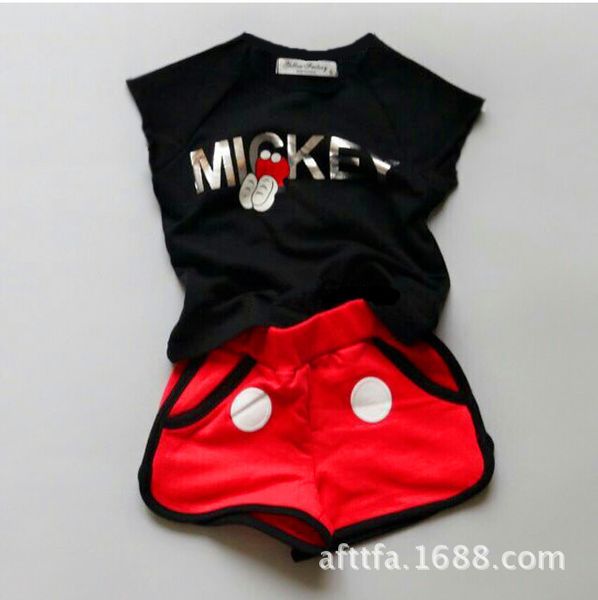 

in stock,3-7 yrs,2018 new summer baby boy and girls cartoon short t-shirt+short pants 2 pcs casual sport suit, White