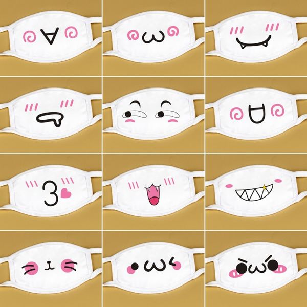 

mouth mask party supplies cotton cartoon mouth muffle emoticons 25 style black anti dust 1pcs mask