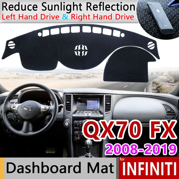 

for infiniti qx70 fx35 fx37 fx45 fx50 2008~2019 s51 anti-slip mat dashboard cover pad sunshade dashmat car carpet accessories