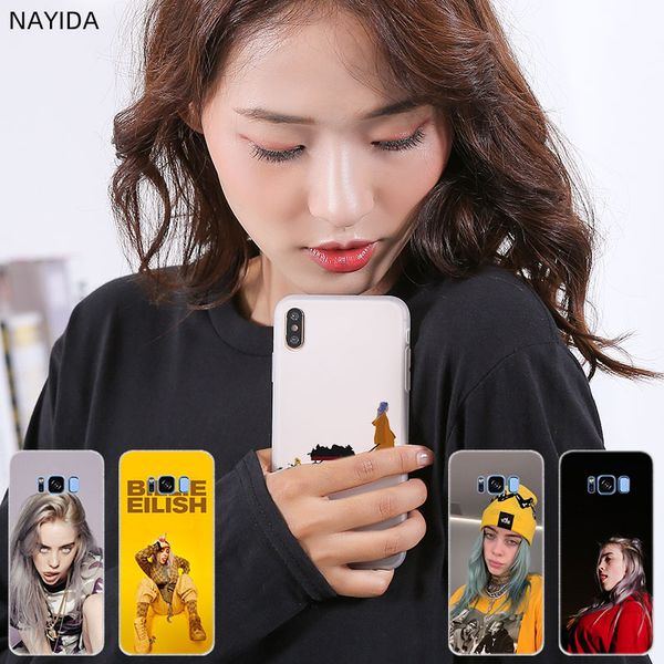 

phone cases silicone soft cover for samsung s10 s9 s8 s7 s6 plus edge e note 10 9 8 pro case billie eilish singer star music