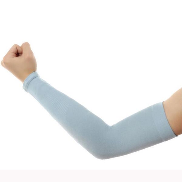 

arm sleeves sun uv protection arm warmer sleeves half long gloves cuff for women men multicolor, Blue;gray