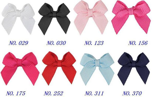 

children's hair accessories hair bows clips girl's grosgrain ribbon mini bow bowknot hairpin headwear hd3303, Slivery;white