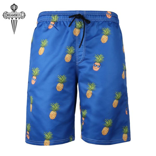 

2020 мужские пляжные шорты мужские купальники быстросохнущие дышащие свободные ананасовые печатные пляжные брюки короткие, White;black