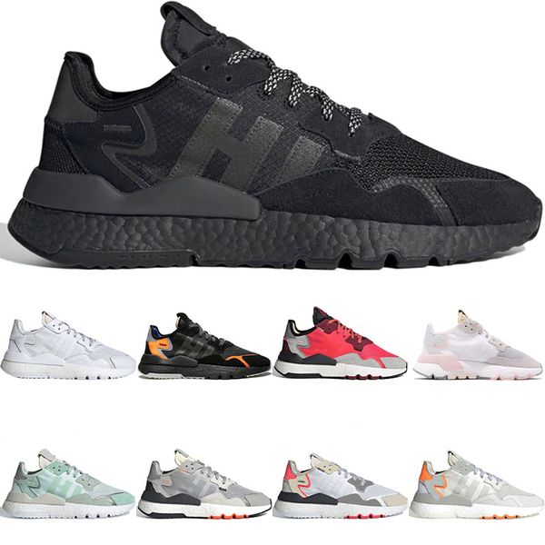 

ale nite jogger mens running shoes triple black road safety footwear white light solid grey mint pink women core sport designer trainers, White;red