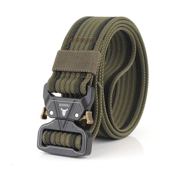 

tactical belt army waist belts safety training gear heavy duty metal buckle hunting accessories adjustable, Black;gray