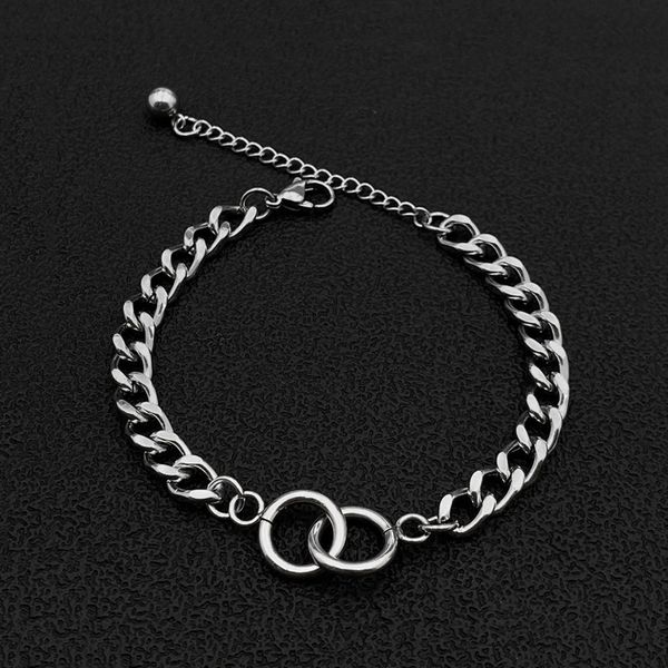 

браслет шарма регулируемый браслет из нержавеющей стали мужские ювелирные изделия круг для женщин аксессуары friendship девушка пара браслет, Golden;silver