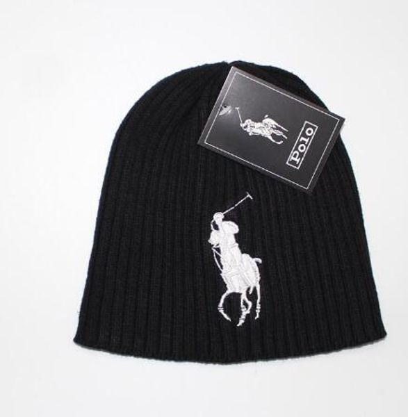 

mens beanie winter wool hat new fashion womens knitted thicken warm polo beanie bonnet cap 2020, Blue;gray