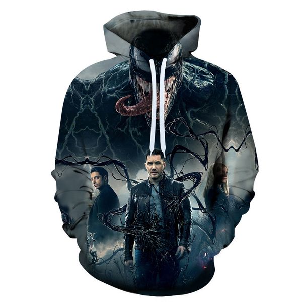 

fashion movie hoodies men women 3d anime hoodie streetwear casual sweatshirts hip hop, Black