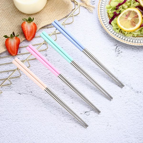 Stainless Steel Wheat Cooking Chopsticks Household Non Slip