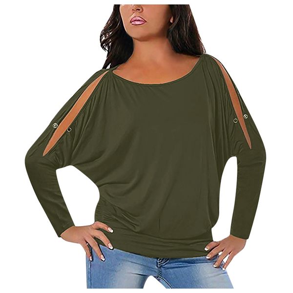 

женская с длинным рукавом batwing шеи холодной плеча свободные топы толстовки женские женский сплошной цвет толстовка толстовка натянуть кло, Black