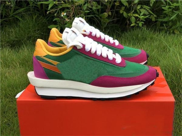

аутентичные sacai x ldv waffle ldwaffle daybreak мужчины женщины кроссовки сосна зеленая глина оранжевый del sol-sail bv0073-301 с оригиналь