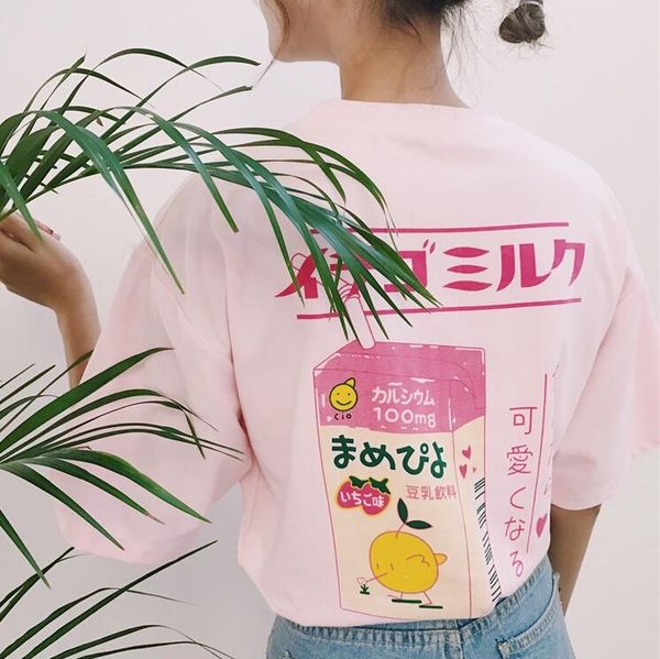 

summer new ladies loose student short-sleeved t-shirt, White