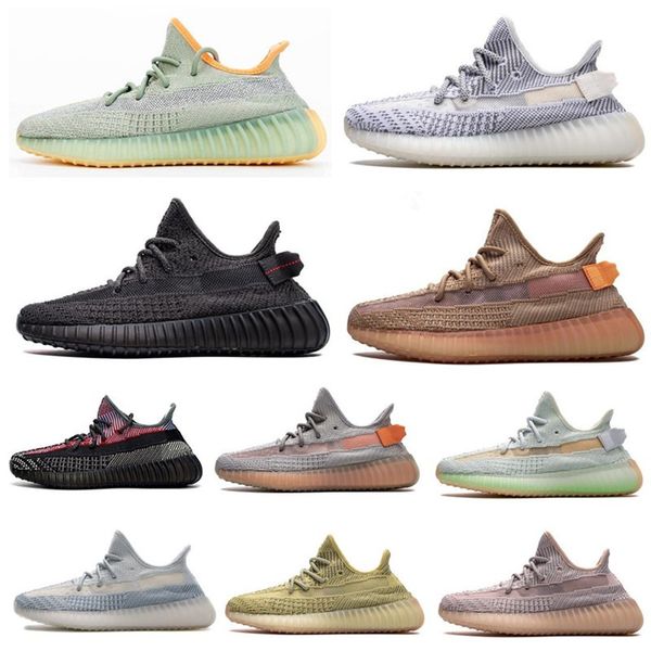 

2020 desert sage kanye west yecheil yeezreel v2 кроссовки static светоотражающей правды форма clay зебра женщина спорт кроссовки люди обувь, White;red