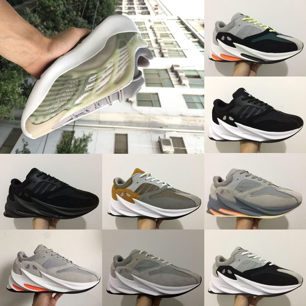 

kanye west men women running shoes reflective hospital teal blue magnet utility black wave runner mens trainers fashion sneakers size 40-45