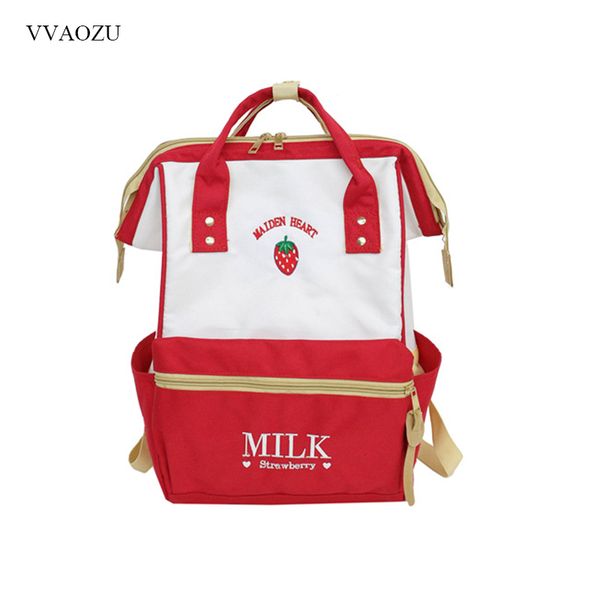 

japanese style backpack harajuku cute school backpacks for teenage girls kawaii strawberry clip lapback pack school bag
