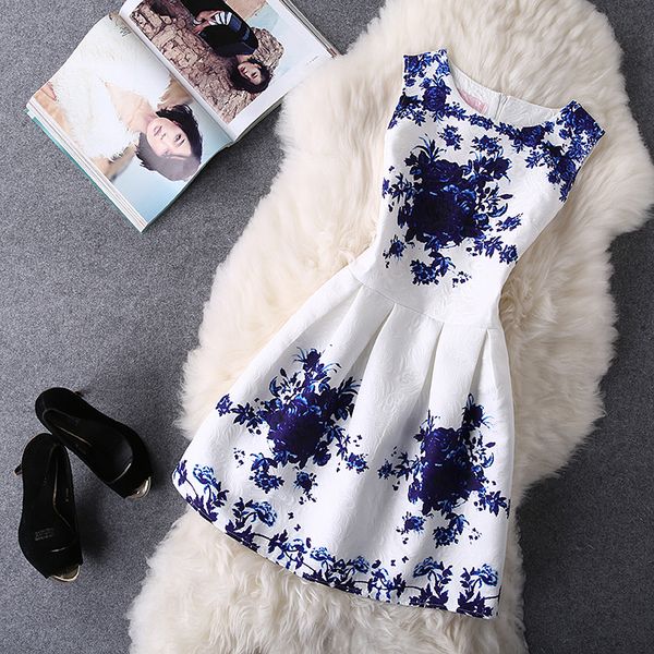 

women designer clothes designer dress summer women vest vintage printed party vestido festa female clothing a line designer clothes, Black;gray
