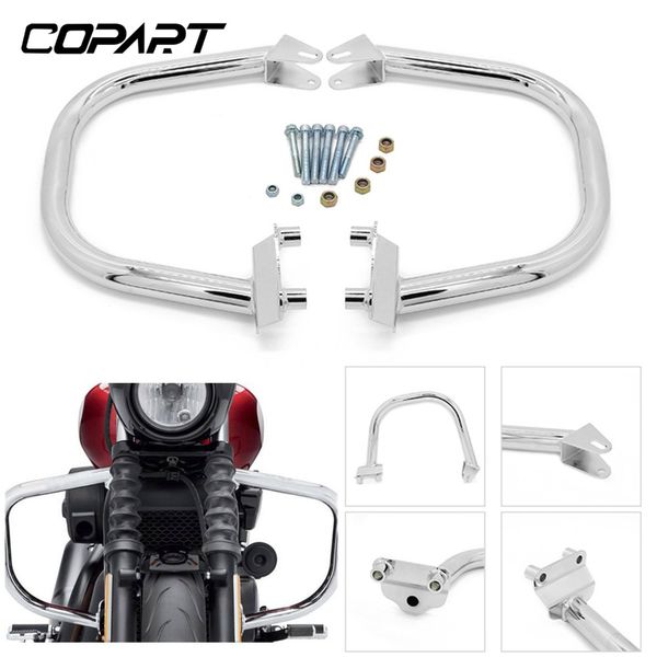 

silver motorcycle front engine guard bumper highway crash bar for street xg500 xg750 xg 500 xg 750 2015 2016 2017 2018