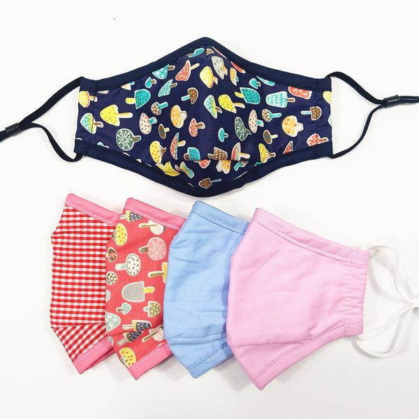 

pm2.5 anti-dust designer face masks washable cartoon cute children kids cotton mouth mask reusable safety protection with 2 filter paper