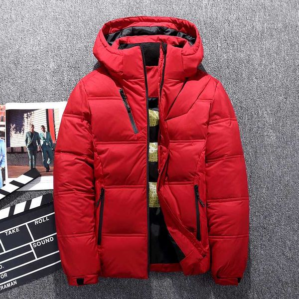 

new fashion brand 2018 winter men down jacket casual mens down jacket and coats thick parka men outwear male, Black