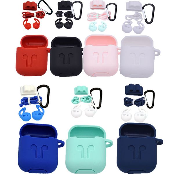 

5pc silicone earphone accessories shock proof protective save cover case for earphones