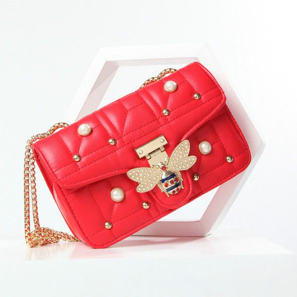 

2020 new ins super fire design bag female fashion luxury bee bag mini designer diamond chain crossbody bag
