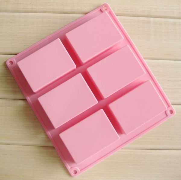 150 pezzi rettangolo stampo per sapone gomma silicea colore rosa stampa durevole resistente al calore stampi da forno di alta qualità SN3068