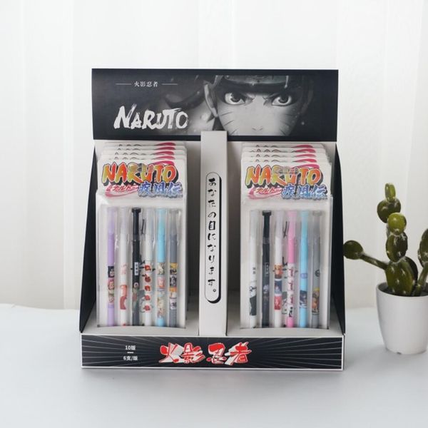 

6 pcs/pack cartoon comic naruto gel pen ink marker pen stationery school office supply escolar papelaria