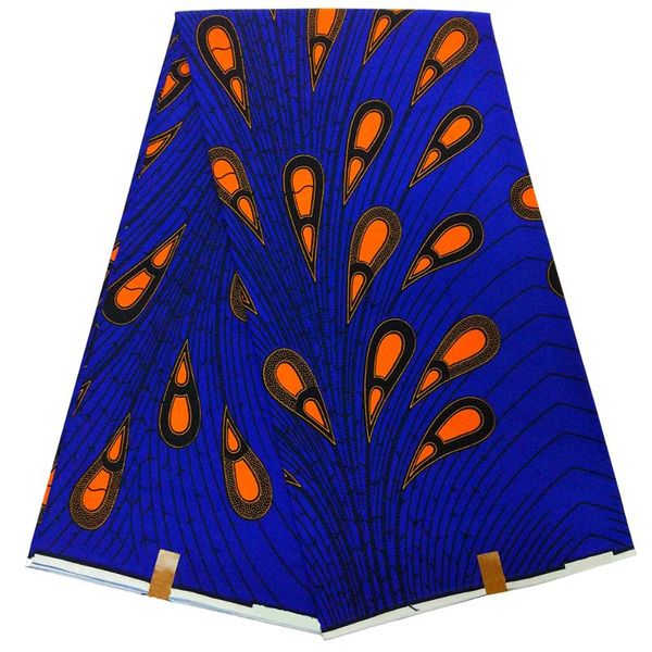 

arrival guaranteed real dutch pagne wax 6yards african peacock feather print fabric, Pink;blue