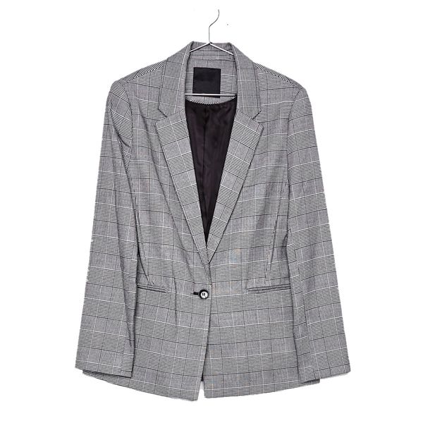 

office lady plaid blazer women autumn suit blazers mujer formal jackets women elegant notched work blazer feminino, White;black