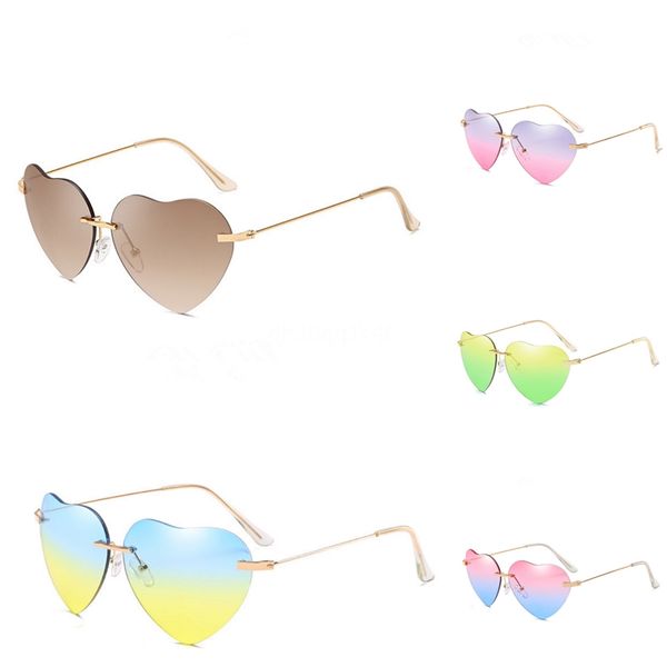 

2020 sports heart-shaped sunglasee women men uv400 sunglass mirrored pilot eyewear female driving goggles #83845, White;black