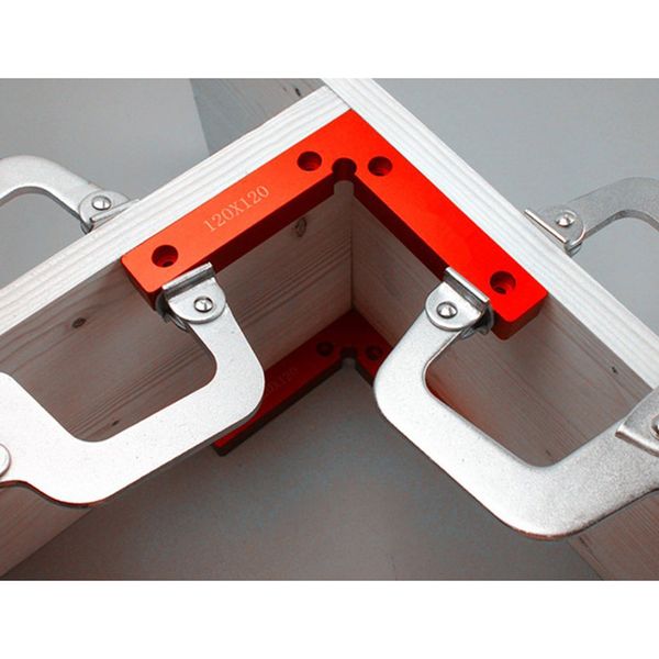 

2x aluminum alloy rectangular positioning 90 degree square woodworking ruler