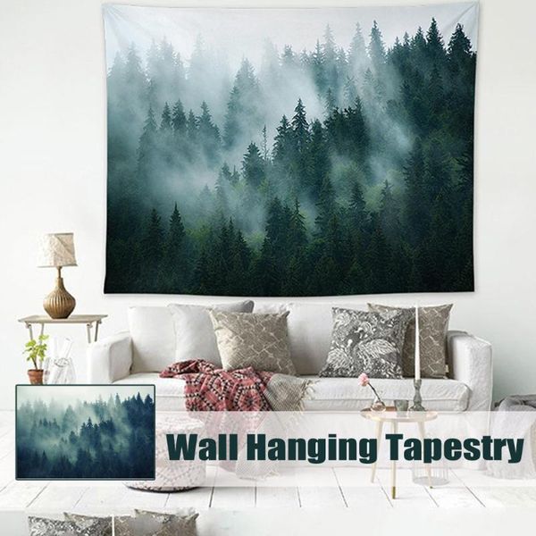 

tree landscape tapestry forest wall tapestry wall hanging scenic curtain art decor beach mat tablecloth #y5