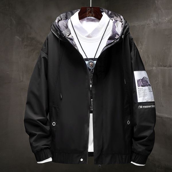 

windbreaker coats men hip hop cargo bomber jackets designer japanese steetwear autumn big size harajuku,351, Black;brown
