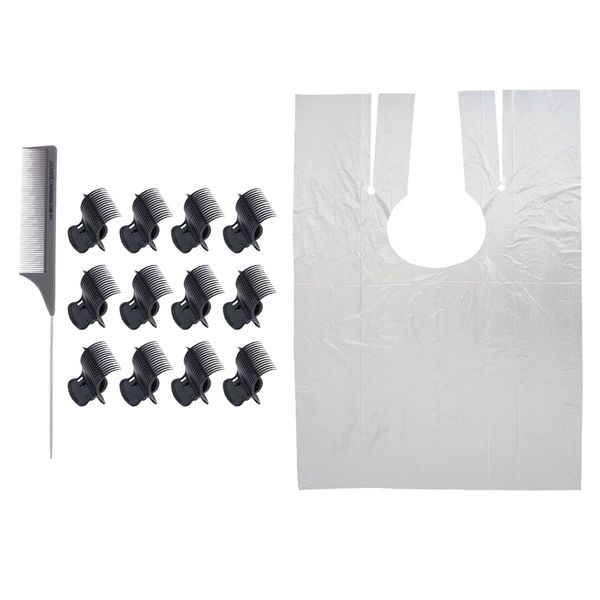 

plastic cutting styling shampoo capes with perm dye coloring rollers comb
