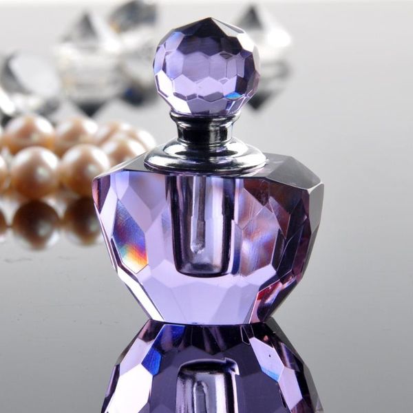 

storage bottles & jars h&d 1ml light purple crystal empty refillable mini perfume bottle travel size for home decor