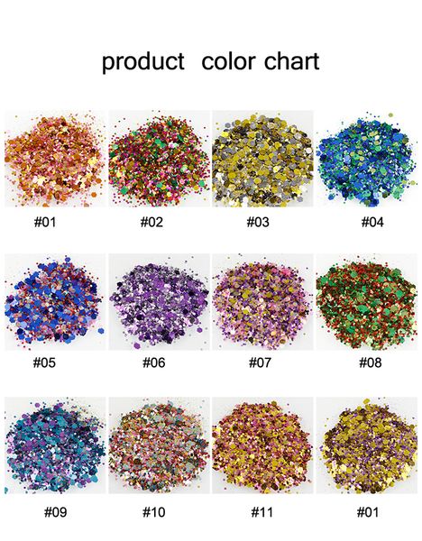 

50 g chunky glitter |unicorn holographic glitter eye face body make up loose iridescent cosmetic nail art, Silver;gold