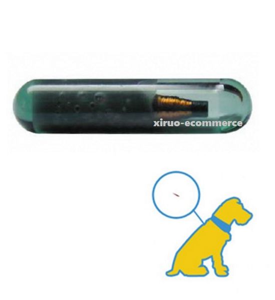 Etichetta RFID animale con microchip 125KHZ/134.2KHZ 2.12*12mm con chip EM4305 Microchip ISO11784/5 FDX-B per animali per l'identificazione di pesci cani gatti