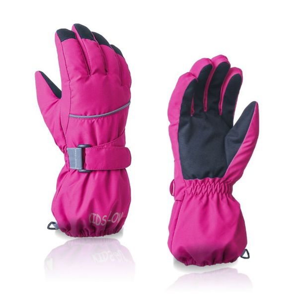 

winter professional ski gloves girls boys waterproof warm snow kids windproof breathable skiing snowboard gloves