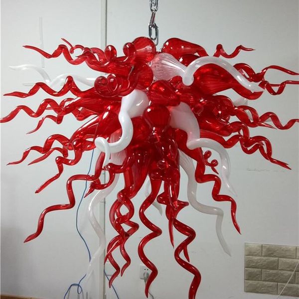 

modern chandeliers high ceilings lamps red and white hand blown glass chandelier pendant light for house decoration