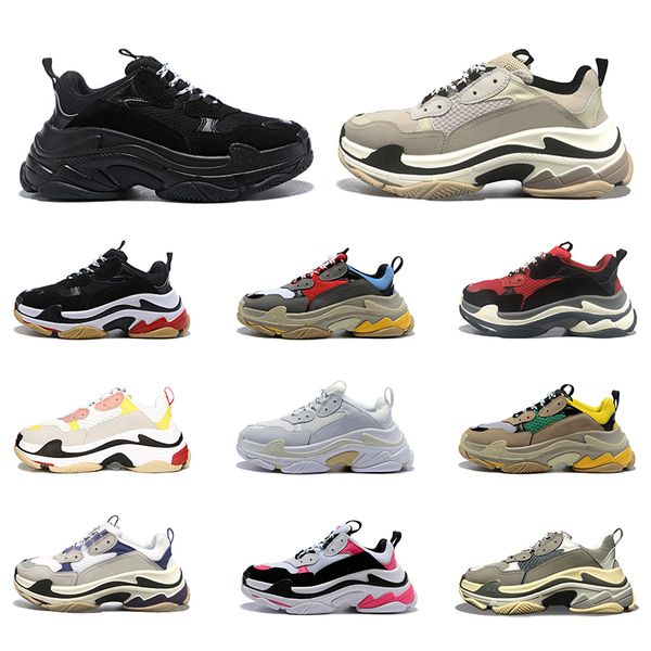 

triple s shoes men women platform vintage sneakers black white mens womens trainers casual sports sneakers