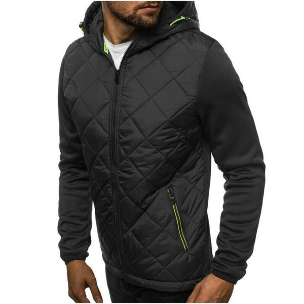 

new fashion hoody spliced jacket casual solid men hoodies sweatshirts casual coat hooded zip cardigan plus fleece clothes, Black;brown