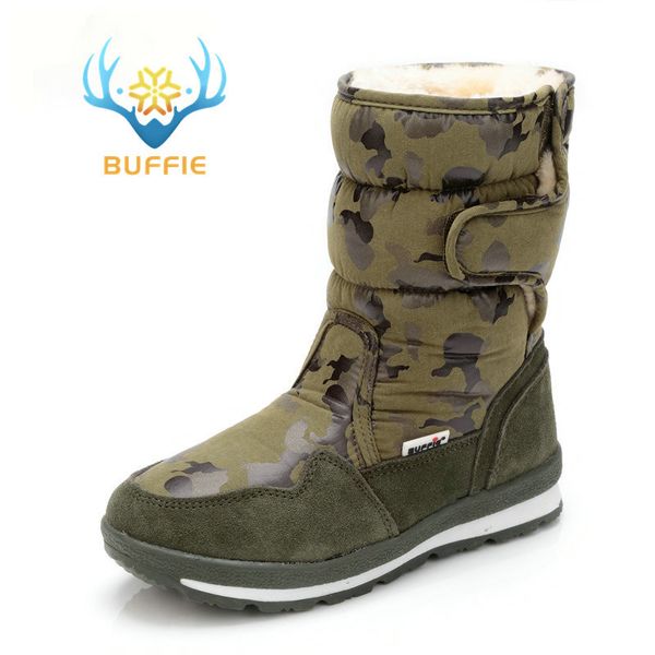 

shoes men winter warm boots camouflage snowboot small size to big feet popular new design fur insole male style 41, Black