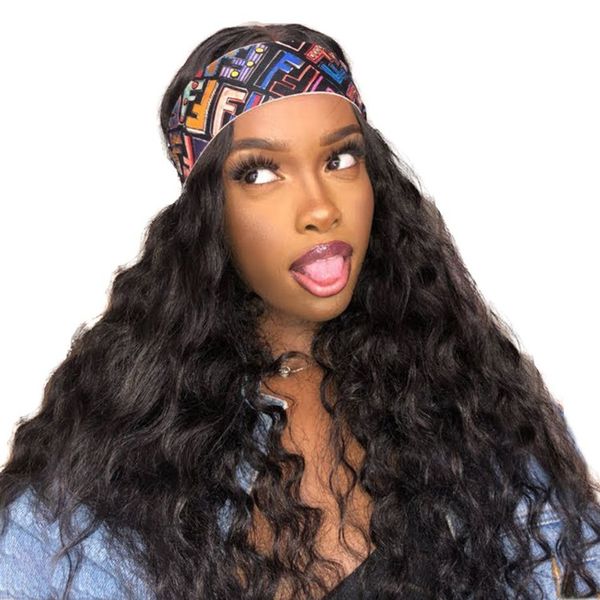 

cambodian human hair full lace wigs pre plucked hairline for women loose deep wave lace front wig 130% density, Black;brown
